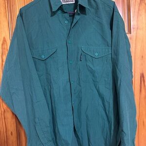 Vintage Levi’s big E Silver Label Teal long sleeve button down